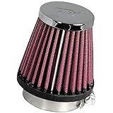 K&N RC-1060 KFZ und Motorrad Universal Chrom Filter Rot