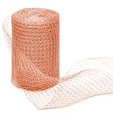 OFFCUP Kupfergitterrolle Schneckenschutz, 12.7cmx13m Kupferband Gegen Schnecken, Doppelschicht Kupferdraht Gartennetz Kupfer Netz Stopper, Schneckenzaun Kupfernetz für Schneckenabwehr, Mäuse Abwehr
