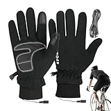 kinrguiyuez Beheizte Handschuhe für den Außenbereich, Winter-USB-Heizhandschuhe, Bildschirm-Touch, 1 Paar, wasserdicht, warme Fäustlinge, Sportbekleidung für Herren, Damen, Erwachsene, Teenager