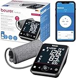 Beurer BM 64 Oberarm-Blutdruckmessgerät, AFib-Erkennung zur Schlaganfallprävention, patentierter Ruheindikator, Manschette für 22-42 cm, mit App, Datenübertragung zu Apple Health und co.
