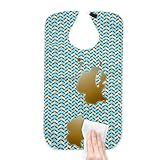 Lätzchen für Senioren – wasserdichte, waschbare Fütterungslätzchen für Erwachsene, wiederverwendbarer Kleidungsschutz mit Krümelfänger, verdicktes Tuch für Bürger, Jugendliche, blau, Refer to