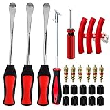 finoki Reifenschalthebel mit Felgenschutz Reifenlöffel Eisenwerkzeugsatz für Motorrad-/Fahrrad-/Autoreifen Reifenheber Reifen Montiereisen (24PCS B)
