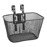 Fahrradkorb vorne - Abnehmbarer Lenkerkorb mit Tragegriff, Abnehmbarer Gepäckkorb aus Metallgeflecht für Damen und Herren, einfache Montage und Transport