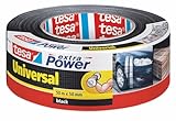 tesa extra Power Universal Gewebeband - Gewebeverstärktes Ductape zum Reparieren, Befestigen, Bündeln, Verstärken oder Abdichten - Schwarz - 50 m x 50 mm