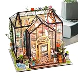Miniatur-Puppenhaus-Set | Bausatz für Mini-Gewächshaus 3D | Dekoration für Regal Schlafzimmer Jugendzimmer | Weihnachtsprojekte Halloween für Regal