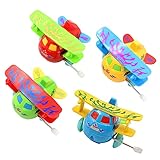 Generisch Wind-up Spielzeugflugzeug für Kinder, Rot und Grün, 8,5 cm x 5,5 cm x 4,5 cm