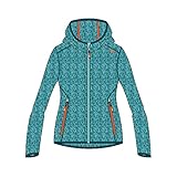 CMP ERROR:#N/A Kinder-knit-tech-jacke Knit-Tech Kinder Jacke Mit Fester Kapuze, Acqua-Campari, 128 EU