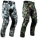 HEYBERRY Sportliche Motorrad Hose Motorradhose Camouflage Weiß Gr. XL