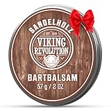 Viking Revolution - Bart Balsam mit Sandelholzduft & Argan- & Jojobaöl - Bartwachs - Stylt, Stärkt & Macht Bärte & Schnurrbärte Weich - Herren Geschenke - Sandelholz - 57 g