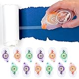 STATIONERY ISLAND 12 Stück Kleberoller, 10m x 8mm Fotokleber Doppelseitig Selbstklebend, Scrapbook Zubehör Kleberoller Maus für Foto, Journaling, Fotoalbum, Schule und Büro, Weihnachten Geschenke