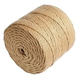 Cozylkx 1 Meter Dünne, Naturbelassene Juteschnur (12 Mm), Braun, Ideal Zum Basteln, Für Geschenkverpackungen, Floristik, Gartenarbeit Und DIY-Dekorationen