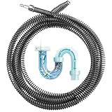 Rohrreinigungsspirale 4M X 10mm Abflussreiniger Spirale Abfluss Rohrreinigung Abflussspirale Rohrreiniger Spirale Rohrspirale Reinigungsspirale Abfluss Spirale für Toilette KüChe SpüLbecken