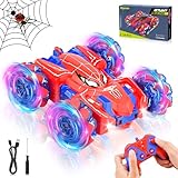 Nigecue Ferngesteuertes Auto, 2,4GHz RC Auto mit eingebautem wiederaufladbarem Akku, 360°-Drehung, Coole Lichter, Allradantrieb, 4WD RC Truck für Kinder ab 3 4 5 6 7 8 9 Jahre