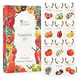 Tomaten Samen Set : 12 Sorten Tomatensamen für Garten und Balkon – Tomaten Anzuchtset – Tomatensamen Alte Sorten – Garten Geschenk Set – Alte Tomatensorten OwnGrown