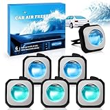 SCENTORINI Auto Lufterfrischer, Auto Duft Innenraum, Auto Lufterfrischer Clips, Autoduft, Bekämpft Gerüche im Auto, Autoparfüm, Neuwagenduft, 4ml x 6 Stück, Meeresduft, New Car Duft