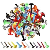 Uzndq 100 Stück Musterbeutelklammern,Rundkopfklammern,Mini Bunte Brads Musterbeutelklammern Rundkopfklammern Musterklammern Metall Rundkopfklammern Scrapbooking Brad