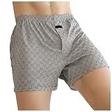FASLOLSDP Herren Unterwäsche Boxershort für Männer Gewebte Shorts Bequem Gummibund Baumwolle - Cotton Casual Weite Passform und lockerer Fit