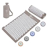 Akupressurmatte mit kissen für Massage & Schmerzlinderung [Das Original], Blau Nadelmatte Set zur Entspannung für Nacken, Rücken, Füße | Yantramatte, Stachelmatte für Meditation