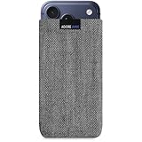 Adore June Business Tasche kompatibel mit iPhone 17 Pro/Apple iPhone 17 Handytasche aus charakteristischem Fischgrat Stoff - Display Reinigungs-Effekt