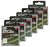 Haken für Karpfenangeln, „Hooks to Nylon“, Größe: 8, 10, 12, 14, 16, 18; 10 Stück pro Packung, insgesamt 60 Stück