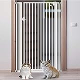 Extra hohes Schutzgitter für Hunde und Katzen, weißes Metall, Innengitter, mit einfacher Installation, verstellbare Breite 86 cm, 90 cm, ideal für Treppen und Türen