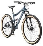 BIKESTAR Fully Mountainbike Shimano 21 Gang Schaltung, Scheibenbremse 27.5 Zoll Reifen | 17 Zoll Rahmen MTB Vollgefedert | Blau
