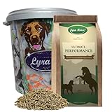 Lyra Horse® | 10 kg Multivital Mineralfutter Klassik Pferdefutter in 30 L Tonne | Pellets aus Leinkuchen & Weizengrieß | Ausgewogene Nährstoffquelle | Hochwertiges Futter für Pferde | Reich an Kalzium