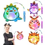 LETTERASHQP 4 Stücke Laternen Bastelset für Kinder Laterne Kinder St.Martin Filz Tier Laterne Basteln mit Laternenstab Kinder DIY Bastelset Für St. Martin Halloween Weihnachten Party