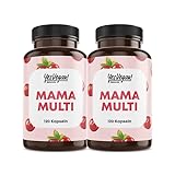 Mama Multi (240 Kapseln für 8 Monate) 3-in-1: Kinderwunsch Tabletten, Schwangerschaftsvitamine und Stillzeit Vitamine - 16 Prenatal Vitamins und Superfoods - VEGAN (2x 120 Kapseln (2er Pack))