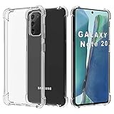 Migeec Hülle für Samsung Galaxy Note 20 Transparent [Stoßfest] Weiche Silikon [Kratzfest] Flex TPU Bumper handyhülle Durchsichtige Schutzhülle