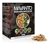 MAVANTO Räucherchips für das perfekte Raucharoma - rauchintensive Holzchips aus den USA in 5 verschiedenen Sorten (1kg Eiche)