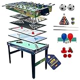 Best Sporting Tischkicker Kinder & Erwachsene 10 in 1 Set I Multigame-Spieltisch I Air-Hockey Tischtennis Billard-Tisch u.v.m. I Tischfußball Kinder I Kicker in 122 x 60 x 81,5 cm (Bunt)