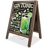 VAIIGO Kundenstopper Werbetafel Gehwegaufsteller Aufsteller 65 x 43 cm Kreidetafel Magnetische Holztafel Kreidetafel Restaurant-Tafel Kreidetafel Plakatständer