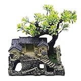 Saim Aquarium Deko Aquarium Dekoration Harz Aqua Höhle Ornamente XY-1029F