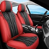 Buuoo Autositzbezüge Universal passend für MB C-Klasse W205 Tuning C300e C250 C280 C200k W203 190e W201 Vollständiger Satz Schutz Nappaleder Kissenbezüge