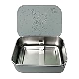 Souvik Lunchbox Brotdose Edelstahl Edelstahl Brotdose mit Silikonhülle auslaufsichere & pflegeleichte Vesperdose für Kinder & Erwachsene, BPA-frei & spülmaschinenfest