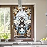 Fensterfolie Insekten Geometrie Blume Milchglasfolie Bad Sichtschutzfolie Fenster Milchglasfolie Fensterfolie Blickdicht Von Aussen Milchglasfolie Selbstklebend Fenster Fensterfolien 45x90cm/2 Pcs