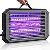 WUEAOA Insektenvernichter elektrisch mit 2 × 5W UVA LEDs, Mückenlampe wandmontage 4200V, Fliegenfalle elektrisch IPX4 für Innen und Außen, schnell und chemiefrei, leise