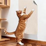 Voarge Kratzmatte Selbstklebend, Katze Kratzbrett Kratzwand DIY Kratzteppich, für Möbel Kratzteppich Couch Schutz,100 * 30cm