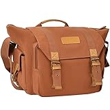 CADeN Große SLR-Kameratasche aus Segeltuch, kompatibel für Nikon, Canon, Sony DSLR/SLR, spiegellose Kamera mit Stativhalterung, Kamera-Umhängetasche für Männer/Frauen (F1 Coffee)