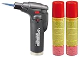 ROTHENBERGER Industrial Sturmfeuerzeug | Universalbrenner | Lötbrenner | wiederbefüllbar | Regulierbare und windsichere Flamme inkl. 2 x Nachfüllgas 100 ml ***Farbe Nicht wählbar***