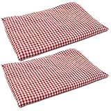 com-four® 2x Kirschkernkissen für Mikrowelle - 26 x 19,5 cm Wärmekissen für Nacken und Schulter - Körnerkissen im Baumwollstoff zur Wärmetherapie (2 Stück)