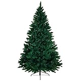 BB Sport Christbaum Weihnachtsbaum 180 cm Dunkelgrün PVC Tannenbaum Künstlich Standfuß Klappsystem