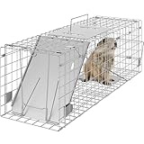 VEVOR Marderfalle 610x203x203mm Lebendfalle verzinkter Eisendraht Kaninchenfalle Tierfalle Drahtfalle Kastenfalle Universal-Fangkäfig für Waschbären Katzen Streifenhörnchen Eichhörnchen