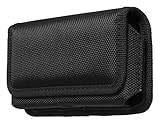 AQ Mobile Gürteltasche für Smartphone, Größe XL (innen: 16,3 x 8 x 1,2 cm) aus Nylon, kompatibel mit Apple iPhone 13 Pro Max, Samsung Galaxy S20 Plus, Apple iPhone 11 Pro Max, Redmi Note 10 Pro