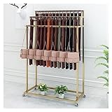 Bodenstehender goldener Gürtelhalter für Gürtel und Taschen, 120 x 40 x 150 cm