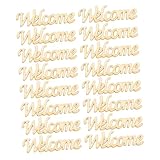 ORFOFE 60 Stück Teiliges Unvollendete Holz willkommenswörter zum Bemalen Stabile Holzbuchstaben mit Glatter Oberfläche für Vielseitige DIY dekoration von Tischen Fenstern Schreibtischen