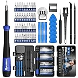 STREBITO feinmechaniker schraubendreher set,64-teilig mit Hex Pentalobe,Mini schraubenzieher magnetisierten Bits für Computer, PC, Laptop, MacBook, Tablet, Telefon, Spielkonsolen, Controller, Brillen