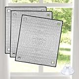 Reflektierende Verdunkelungs-Fensterfolie, abnehmbare, wetterfeste Aluminiumfolie, Sonnenschutzfolie für Wärmeregulierung, BxH: 100 x 110 cm, 110 x 110 cm, 120 x 120 cm