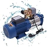 1800W 2850 U/min Hauswasserwerk Pumpe 4 m3/h Gartenpumpe Edelstahl Kreiselpumpe Jetpumpe Gartenpumpe Wasserpumpe Gartenpumpe für Hauswasserwerke, Haus und Garten